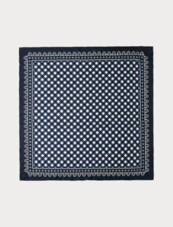 Foulard in twill di seta - BLU