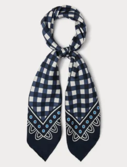 Foulard in twill di seta - BLU