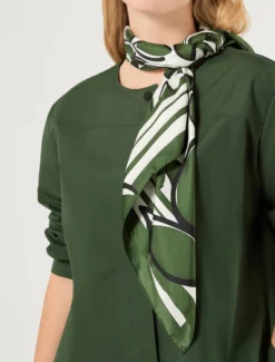 Foulard in twill di seta - VERDE