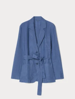 Giacca aperta in lino délavé - BLUETTE