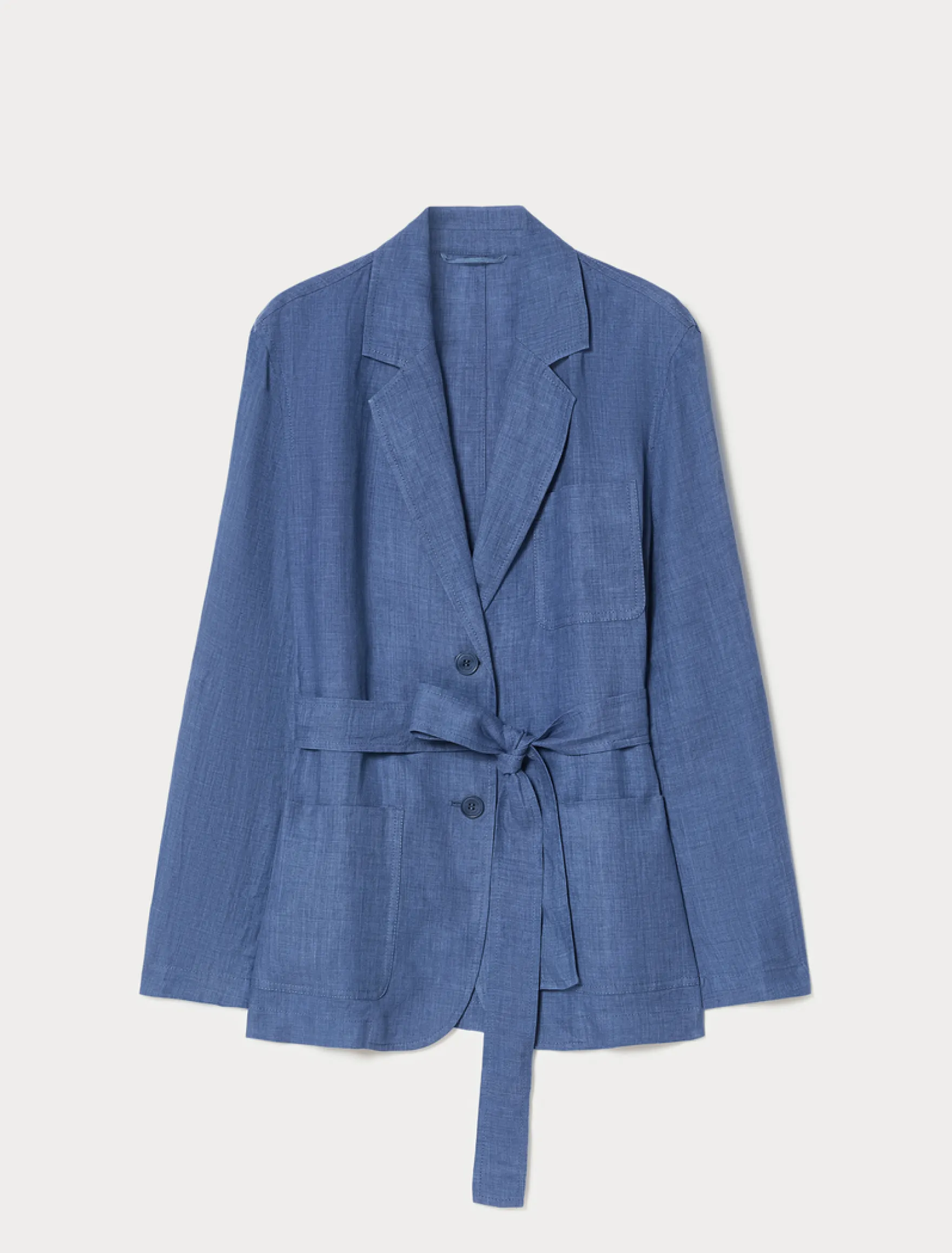Giacca aperta in lino délavé - BLUETTE