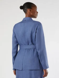 Giacca aperta in lino délavé - BLUETTE