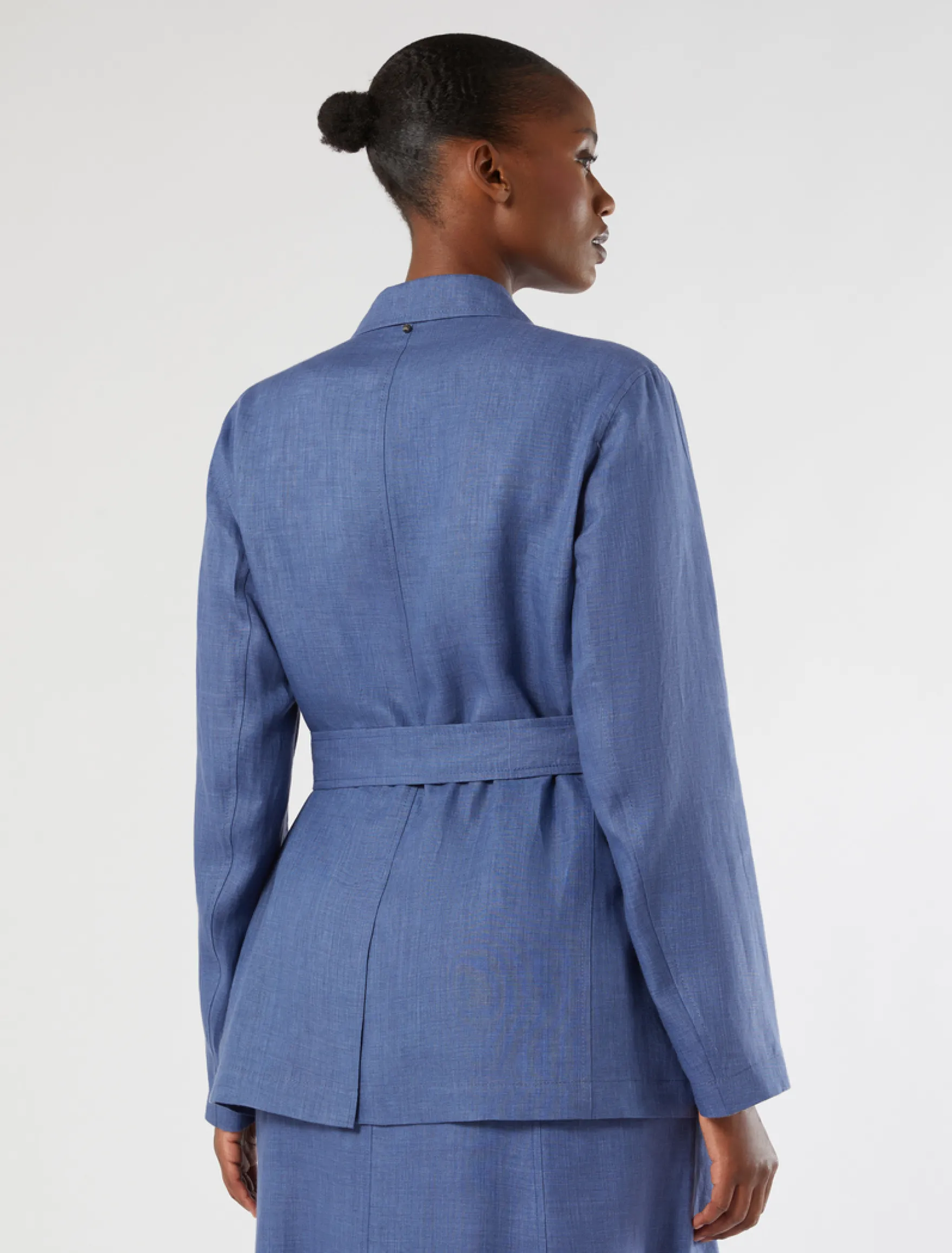 Giacca aperta in lino délavé - BLUETTE