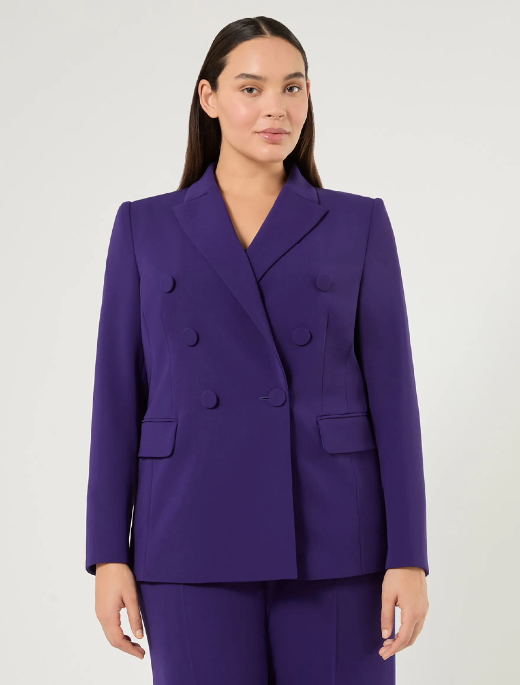 Giacca blazer doppiopetto in cady - VIOLA