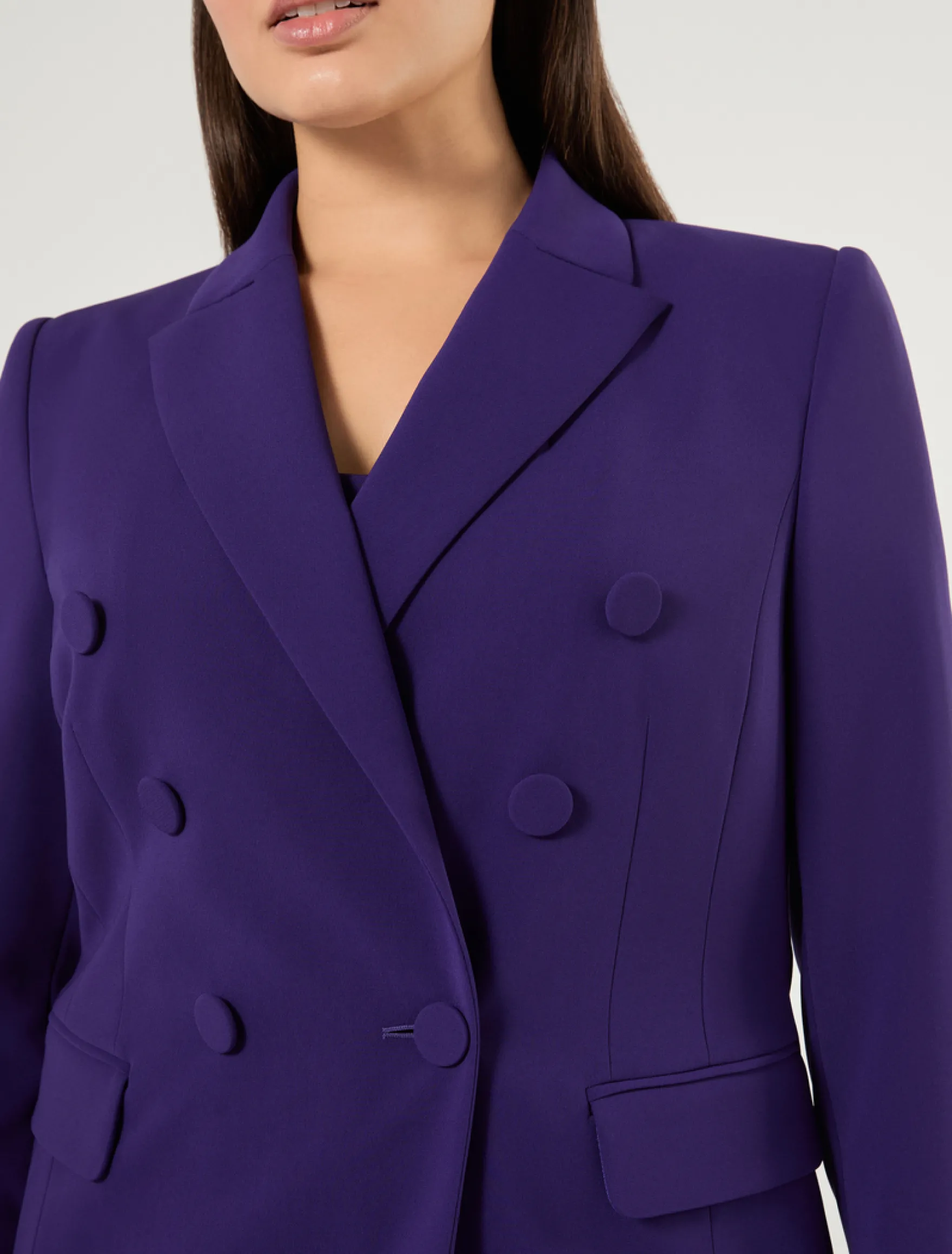 Giacca blazer doppiopetto in cady - VIOLA