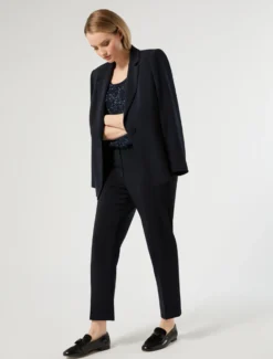 Giacca blazer in cady - BLU MARINO