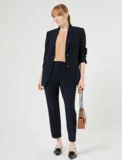 Giacca blazer in cady - BLU NOTTE