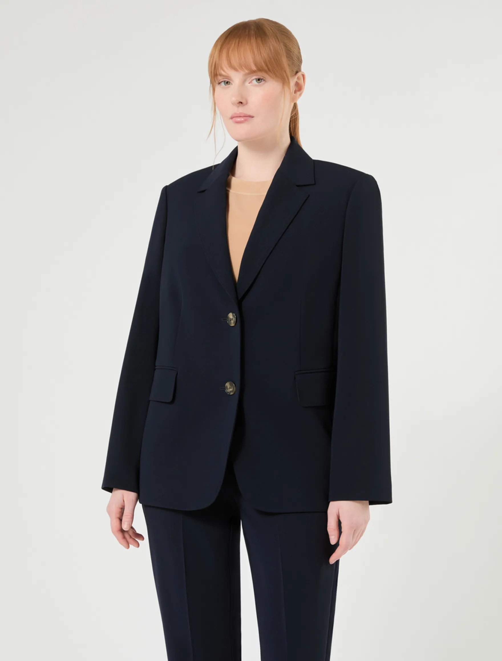 Giacca blazer in cady - BLU NOTTE