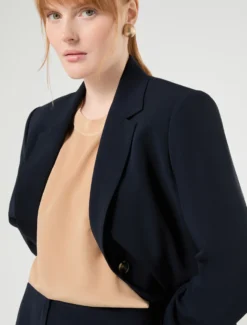 Giacca blazer in cady - BLU NOTTE