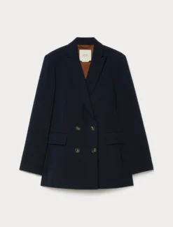 Giacca blazer in cady - BLU NOTTE