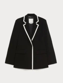 Giacca blazer in cady - NERO