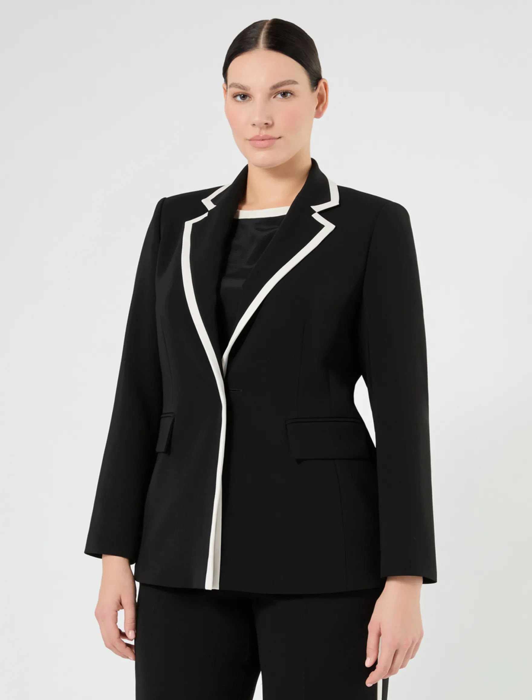 Giacca blazer in cady - NERO
