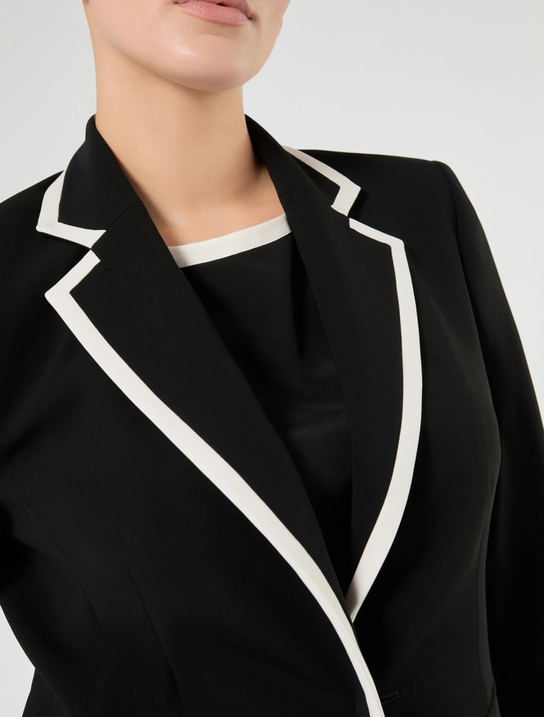 Giacca blazer in cady - NERO