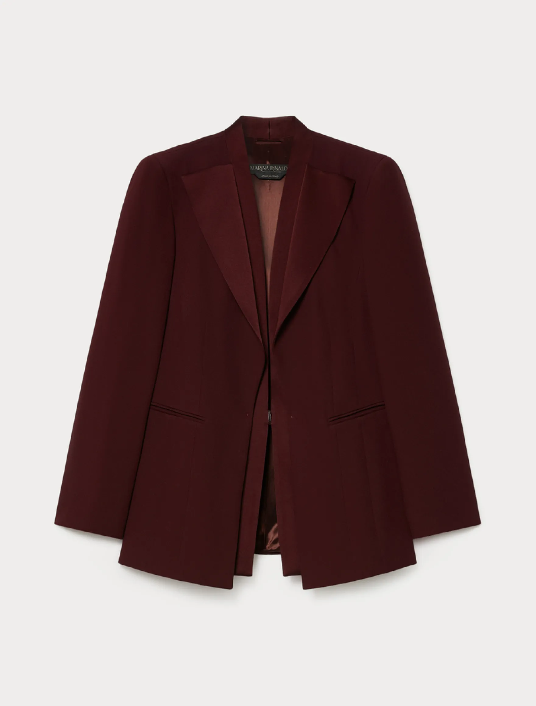 Giacca blazer in envers satin - ROSSO VIOLA