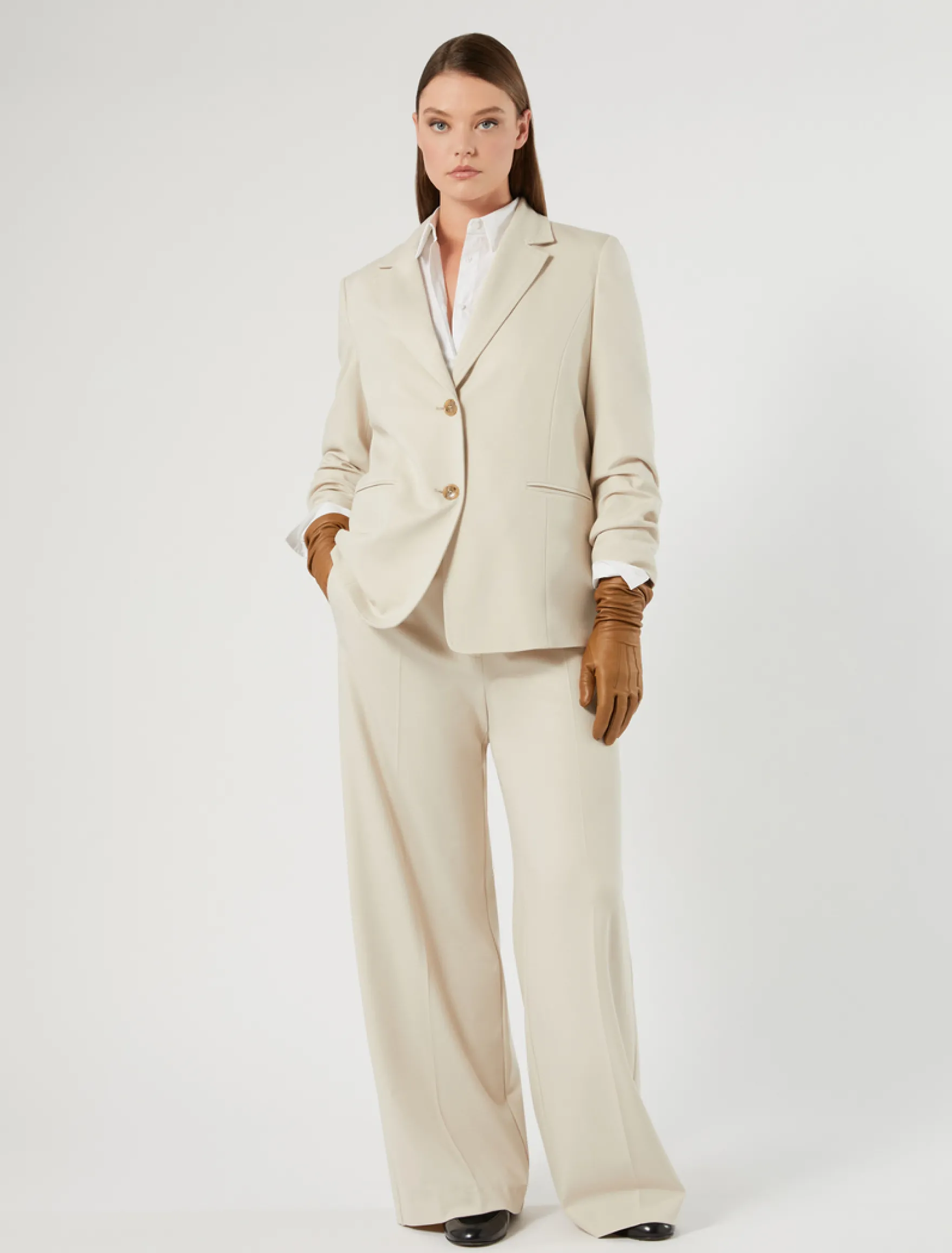 Giacca blazer in jersey - GHIACCIO