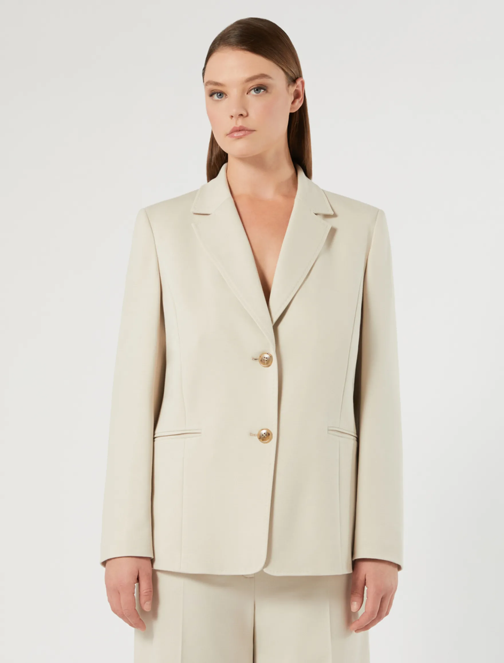 Giacca blazer in jersey - GHIACCIO