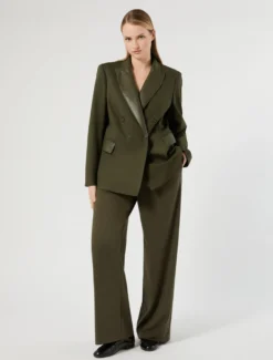 Giacca blazer in jersey - VERDE OLIVA