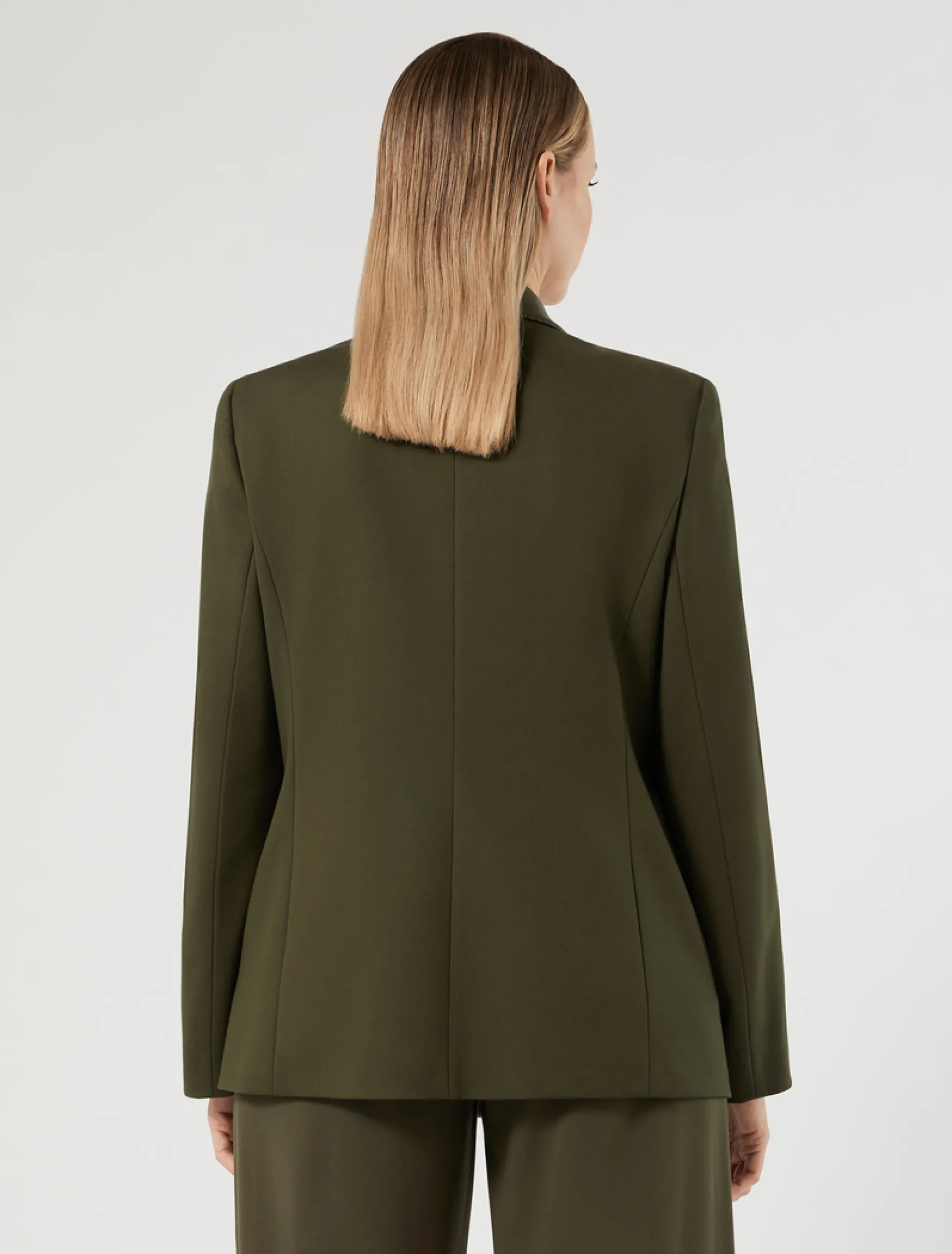 Giacca blazer in jersey - VERDE OLIVA