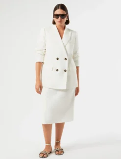 Giacca blazer in lino - BIANCO