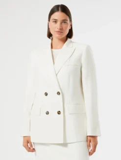 Giacca blazer in lino - BIANCO