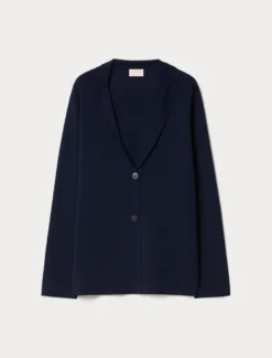 Giacca blazer in maglia - BLU NOTTE