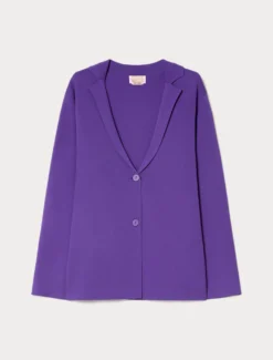 Giacca blazer in maglia - VIOLA