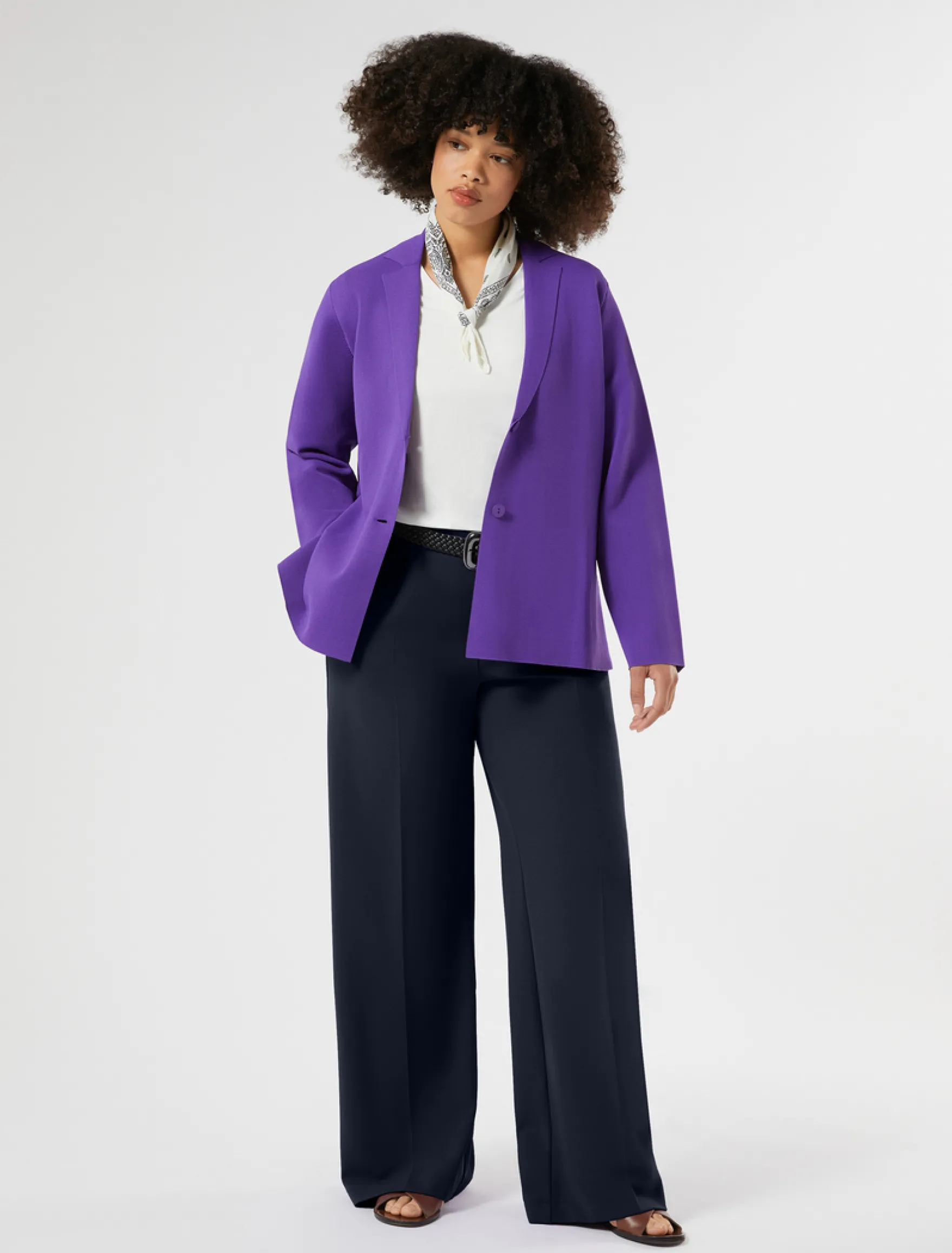 Giacca blazer in maglia - VIOLA