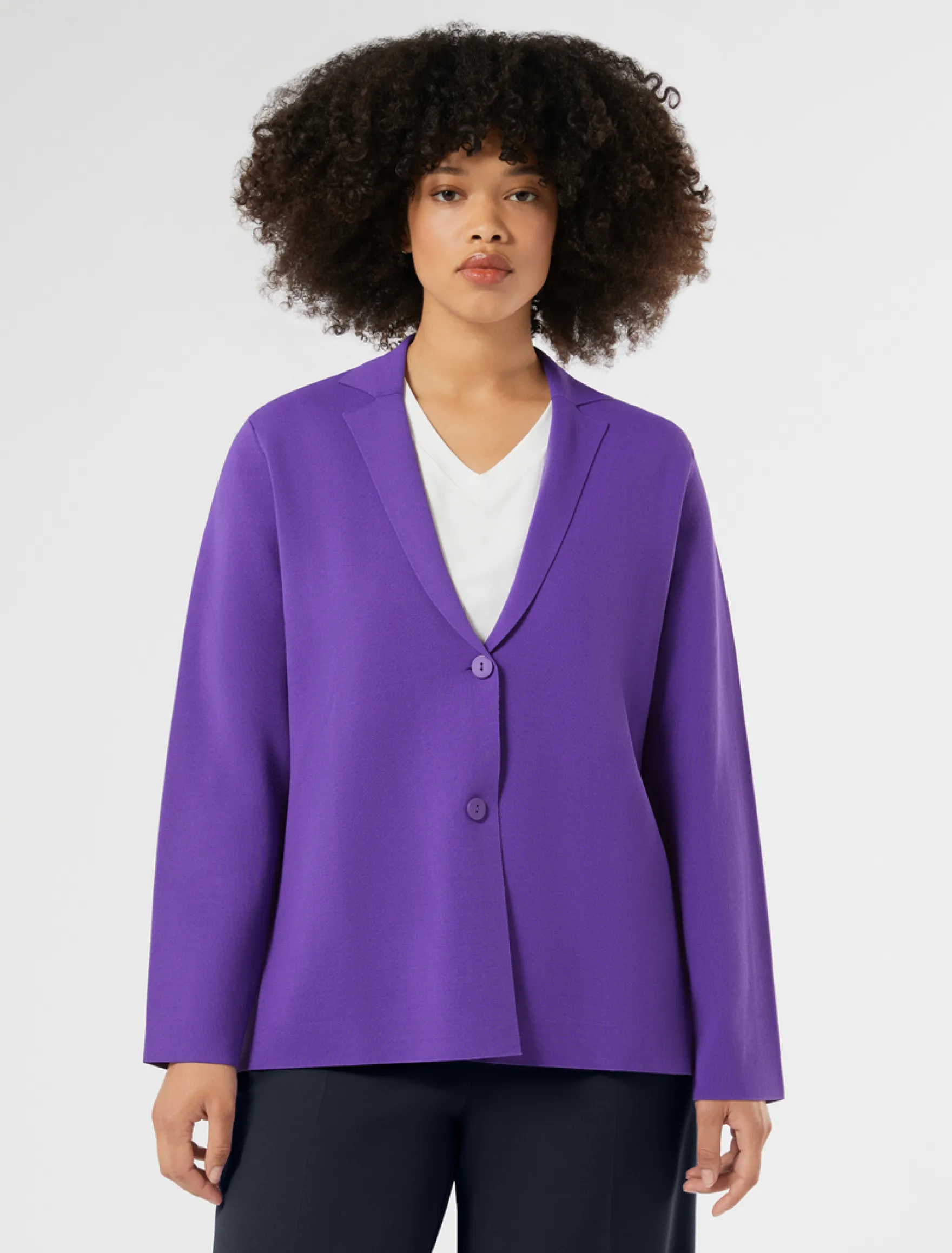 Giacca blazer in maglia - VIOLA