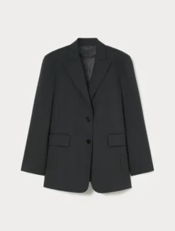 Giacca blazer in pura lana - ANTRACITE