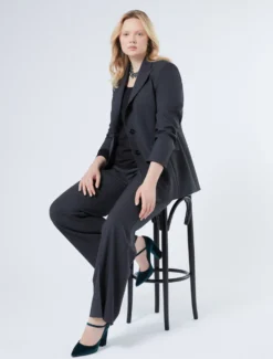 Giacca blazer in pura lana - ANTRACITE
