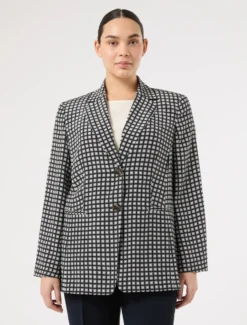 Giacca blazer in seta - BLU NOTTE