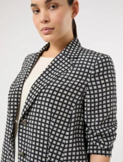 Giacca blazer in seta - BLU NOTTE