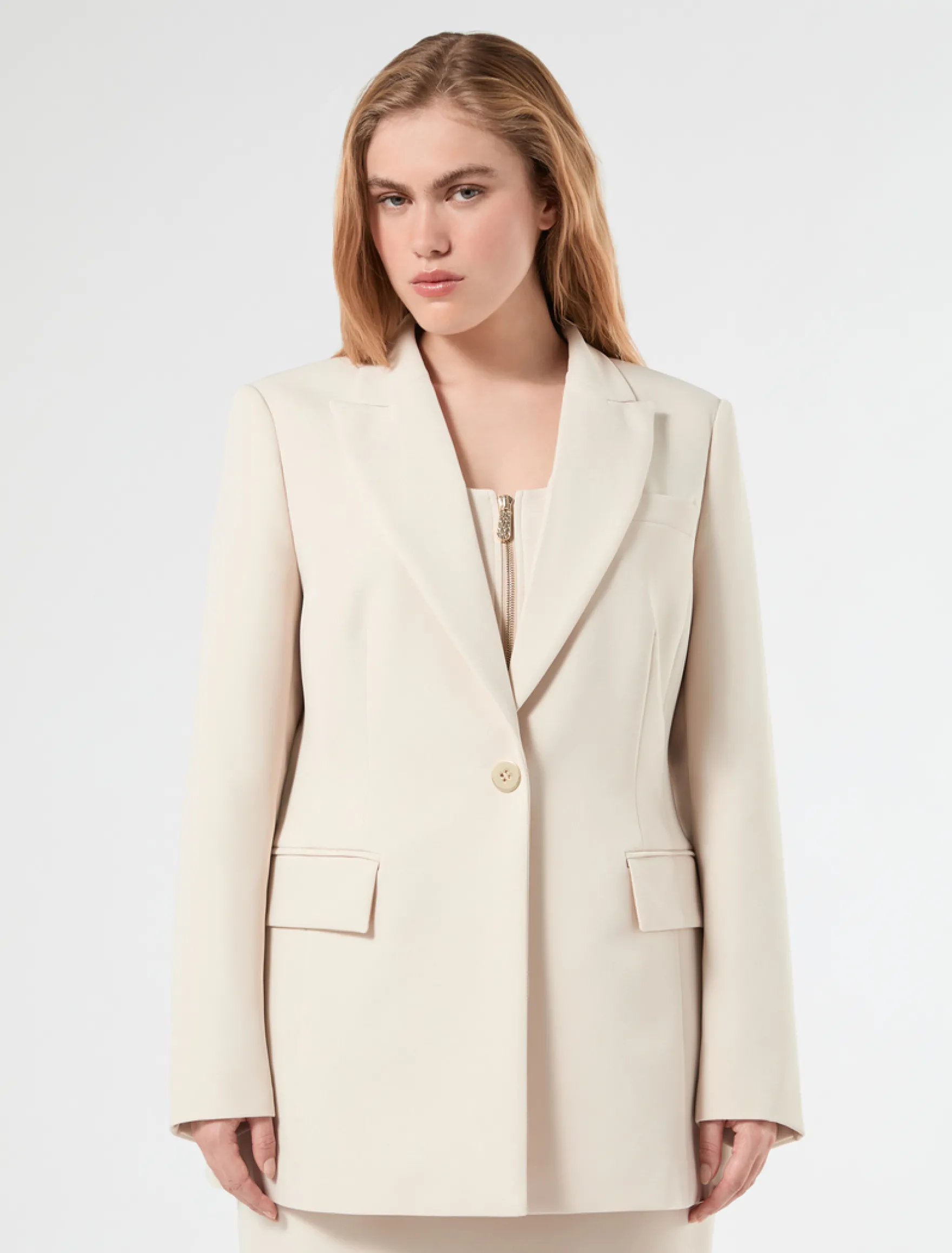 Giacca blazer in tessuto diagonale - ALBINO