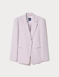 Giacca blazer in tessuto fluido - LAVANDA