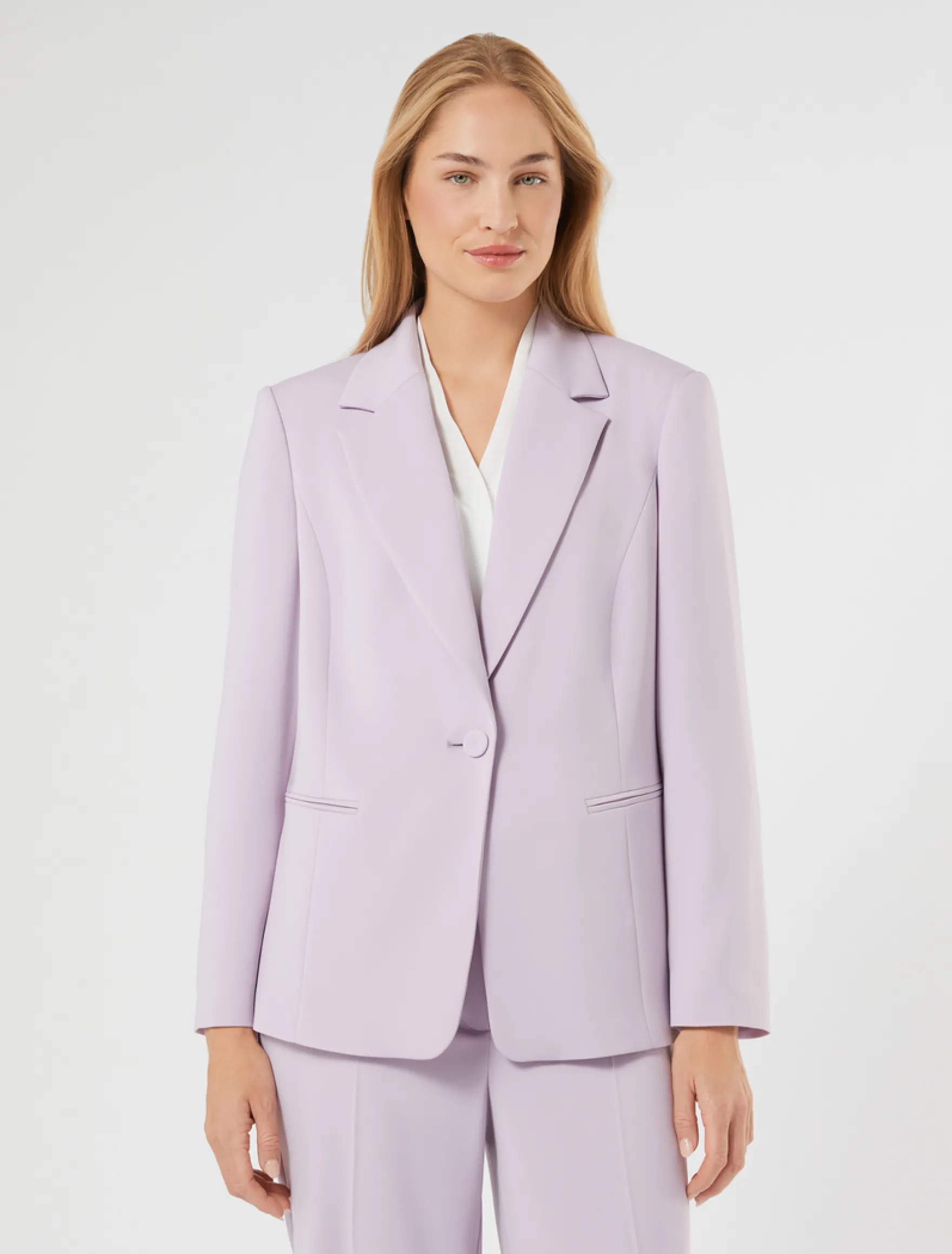 Giacca blazer in tessuto fluido - LAVANDA