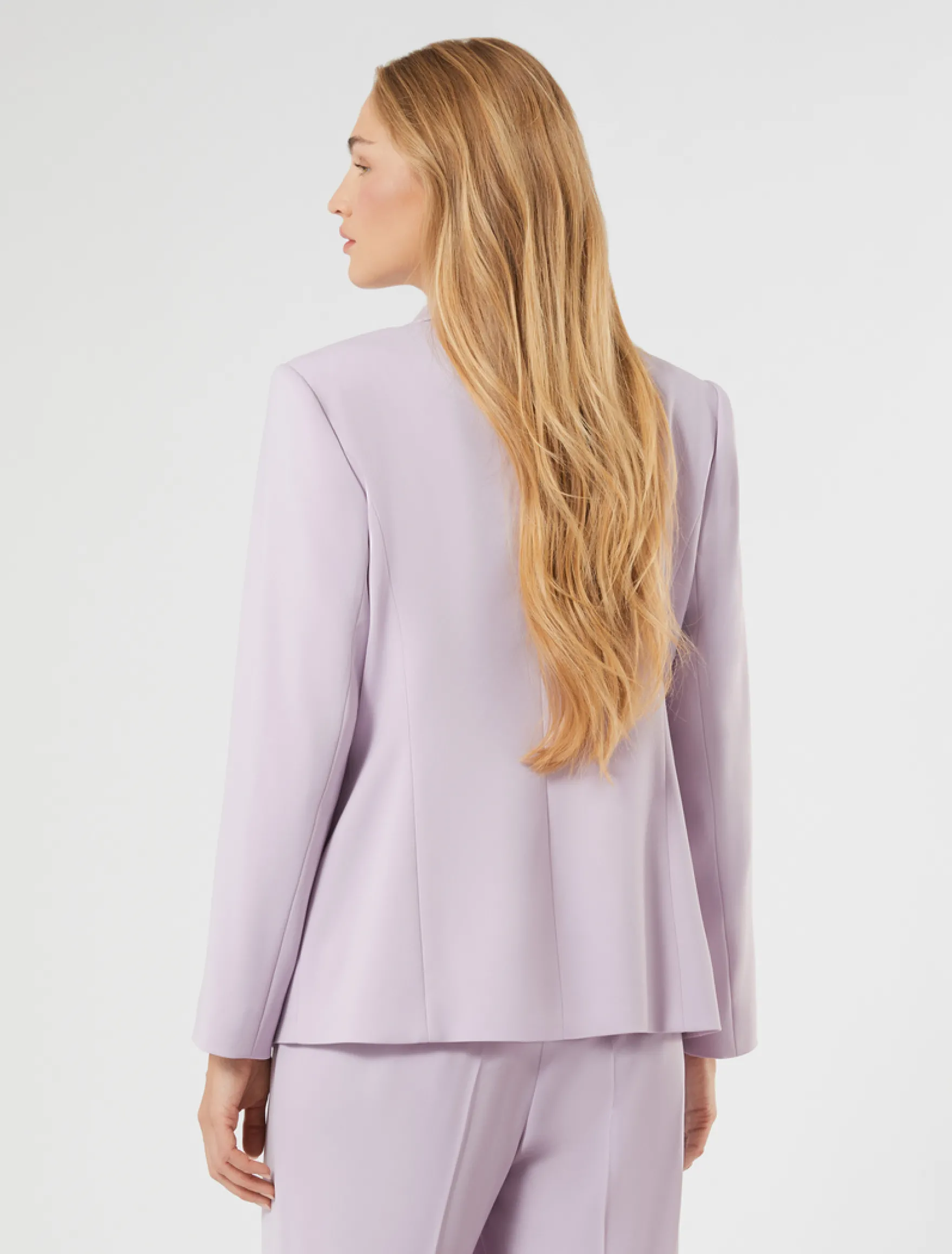 Giacca blazer in tessuto fluido - LAVANDA