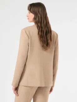 Giacca blazer in twill - NOCCIOLA