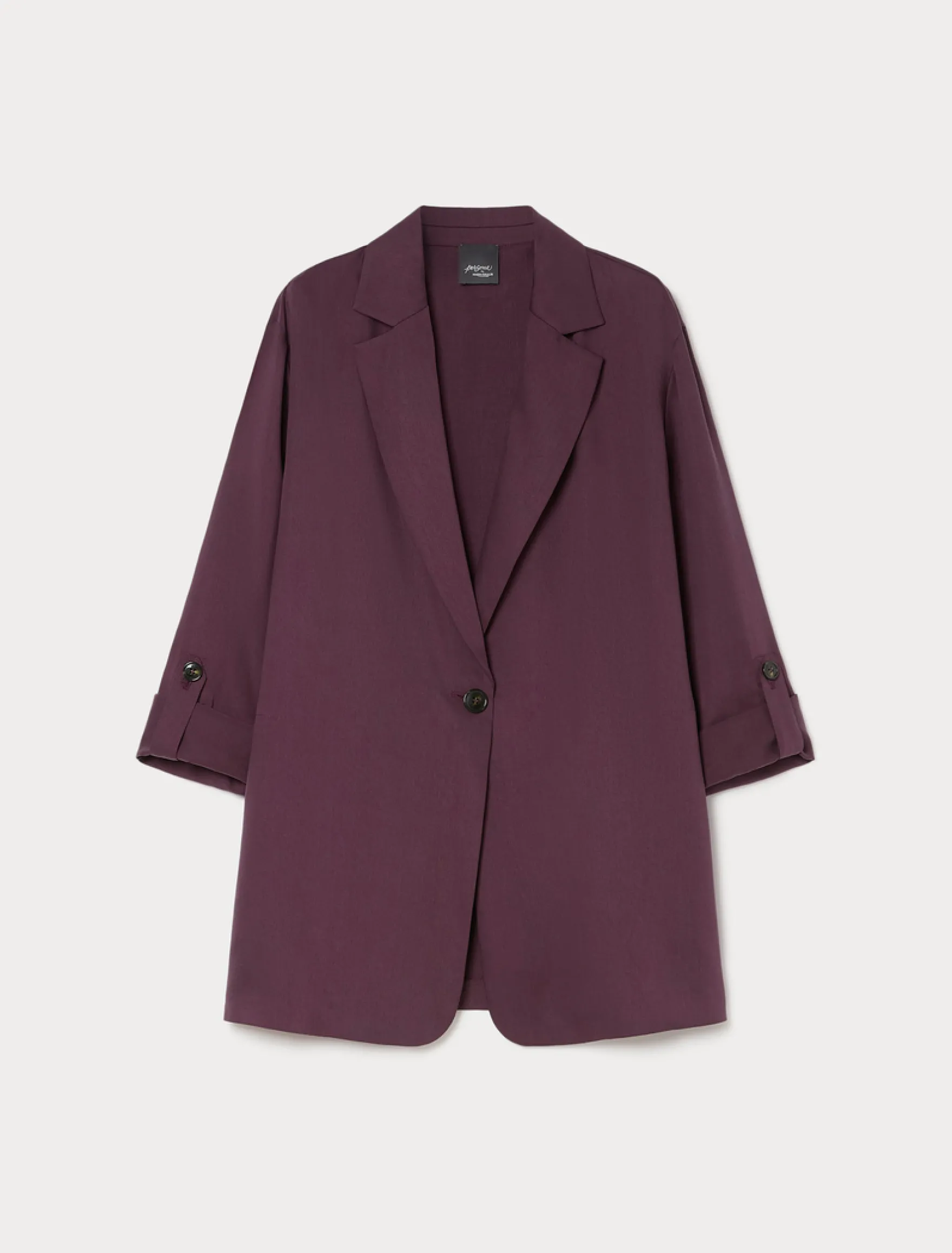 Giacca blazer in twill - PRUGNA