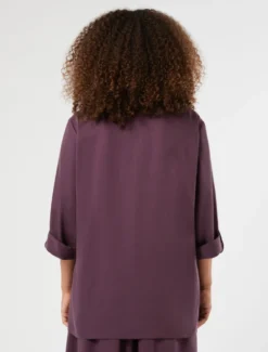 Giacca blazer in twill - PRUGNA