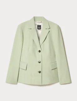 Giacca blazer in twill - VERDE SALVIA