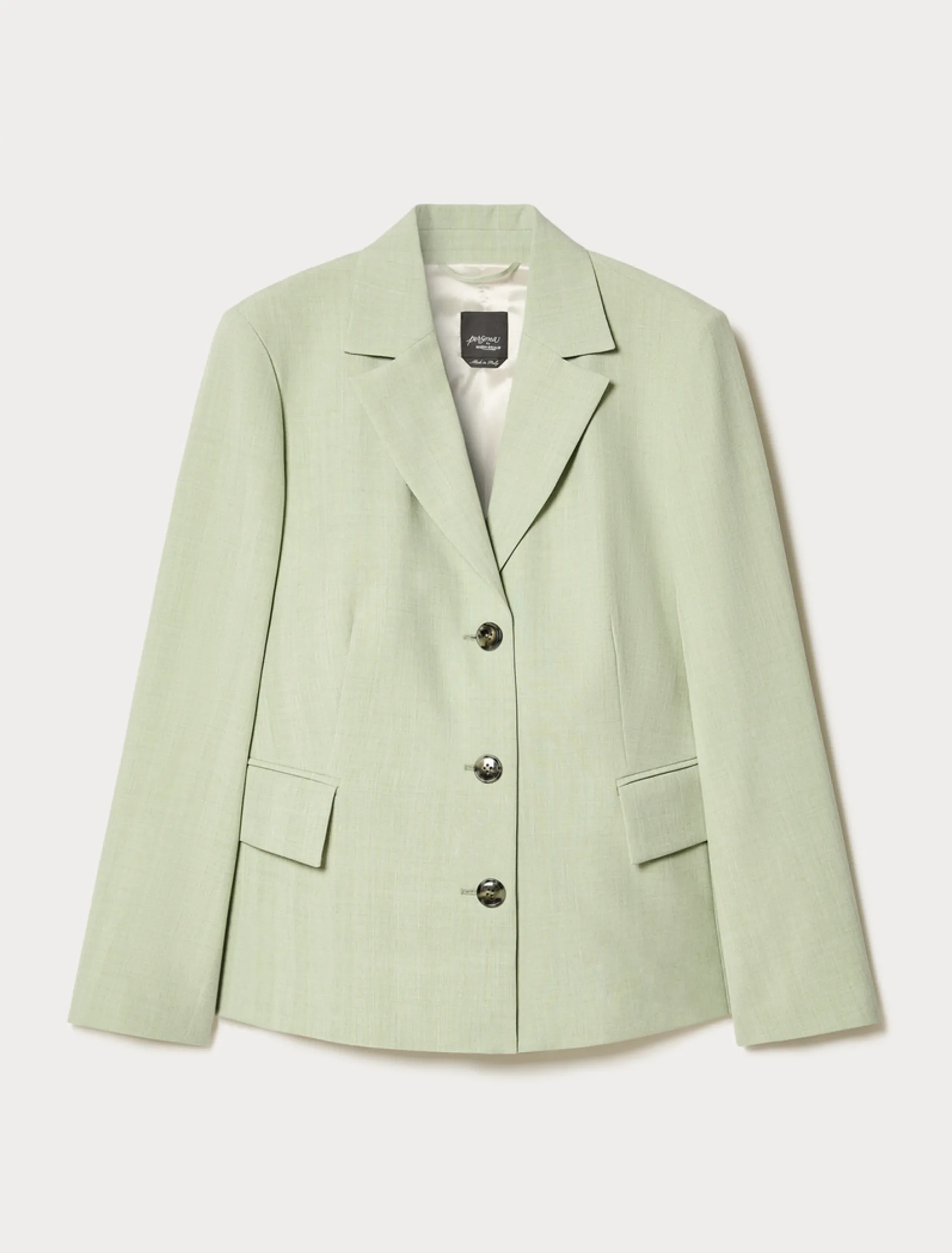 Giacca blazer in twill - VERDE SALVIA