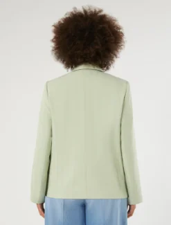 Giacca blazer in twill - VERDE SALVIA