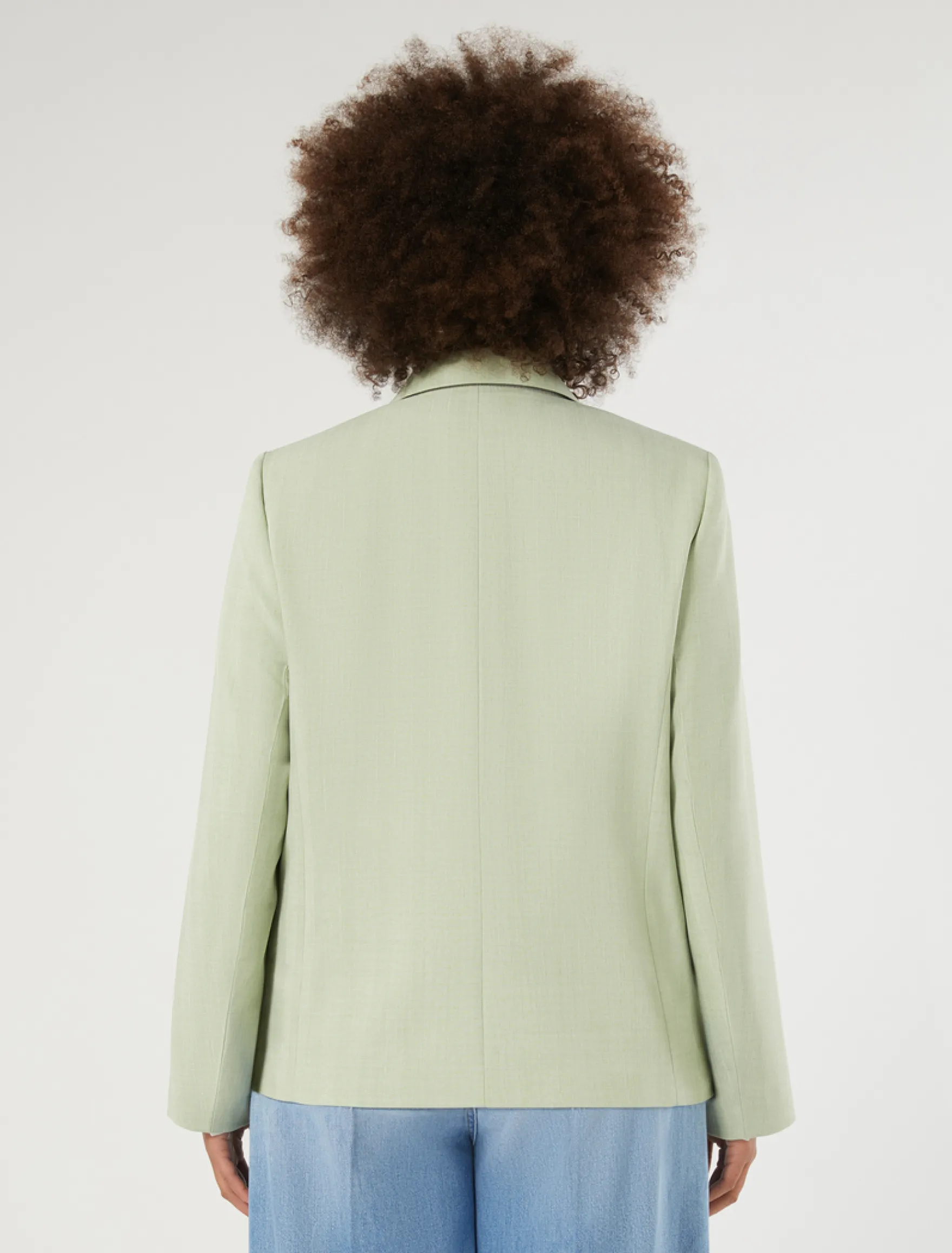 Giacca blazer in twill - VERDE SALVIA