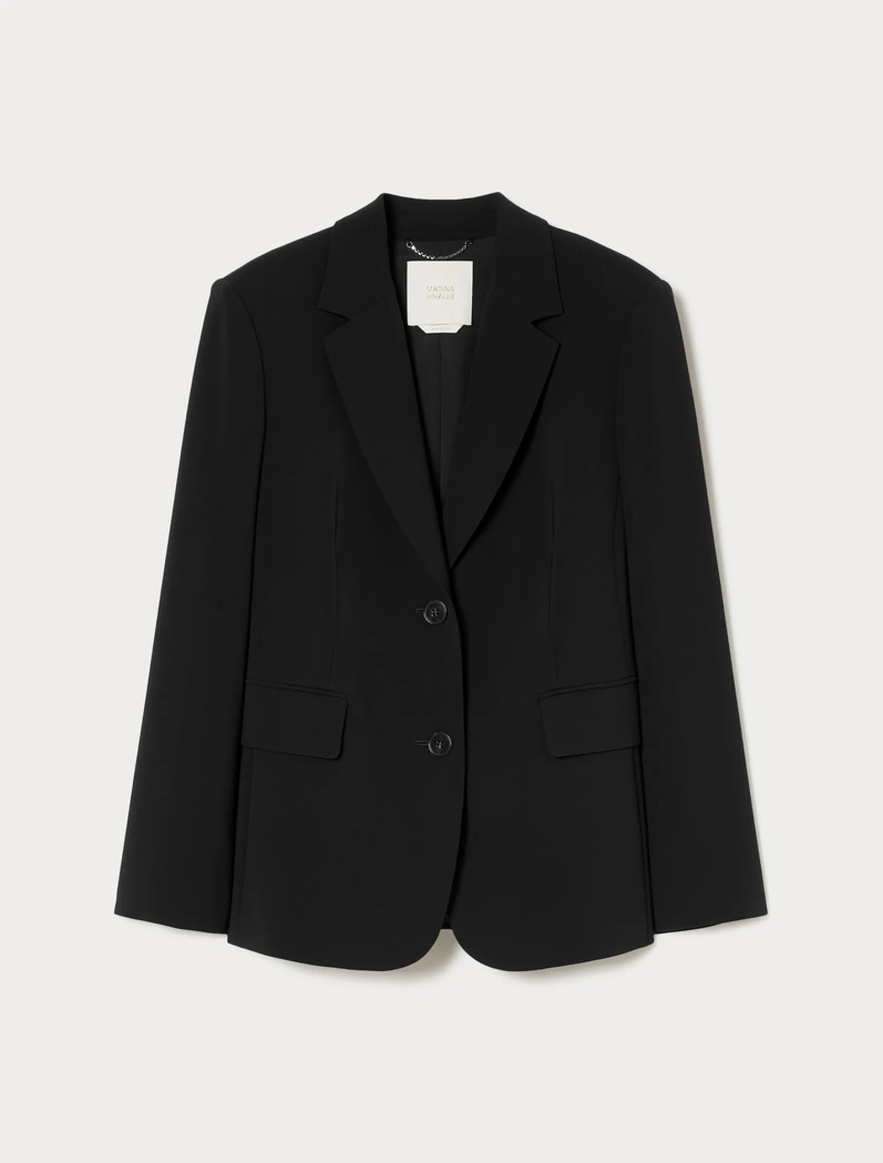Giacca blazer monopetto in cady - NERO
