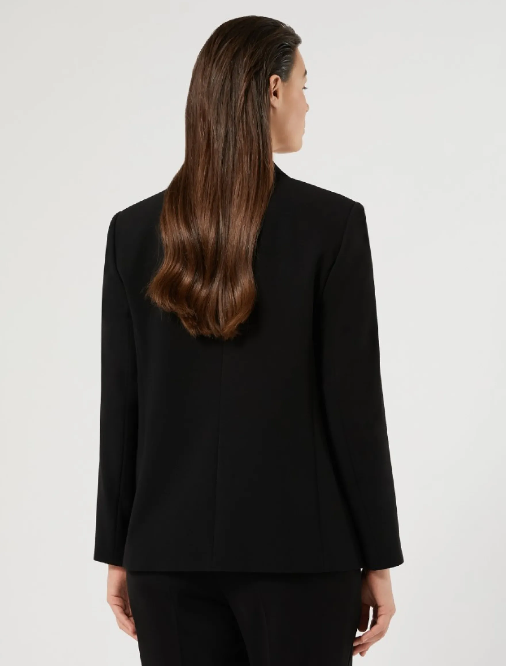 Giacca blazer monopetto in cady - NERO