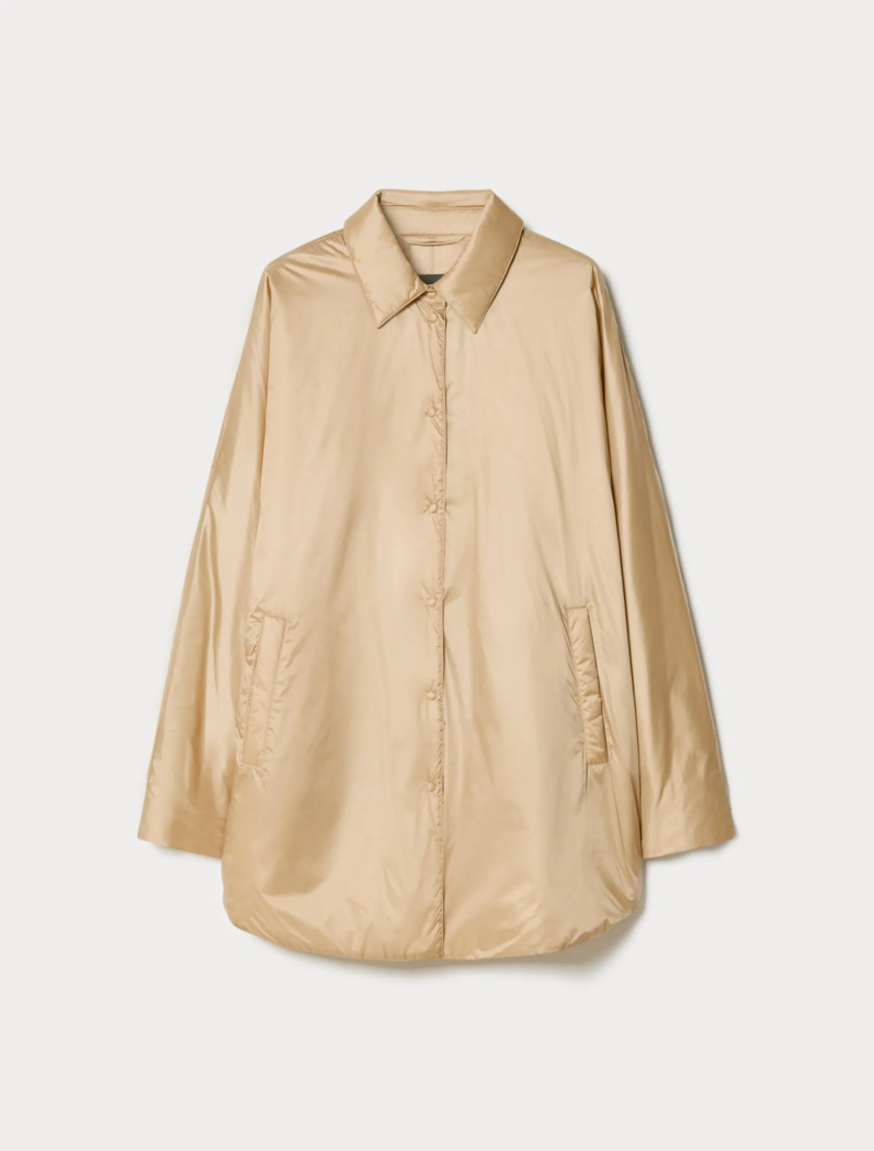 Giacca imbottita in tela di nylon - BEIGE