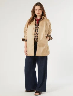 Giacca imbottita in tela di nylon - BEIGE