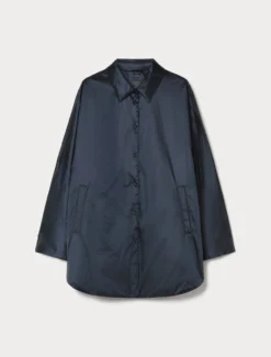 Giacca imbottita in tela di nylon - BLU NOTTE
