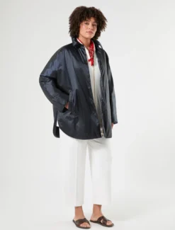 Giacca imbottita in tela di nylon - BLU NOTTE