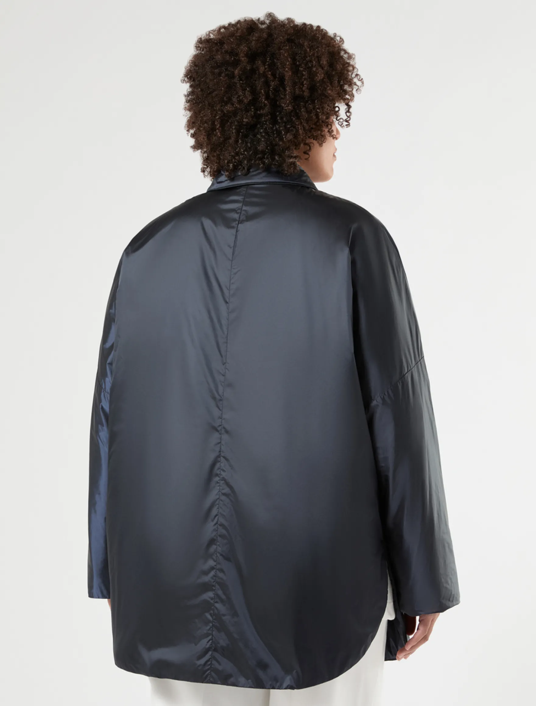 Giacca imbottita in tela di nylon - BLU NOTTE